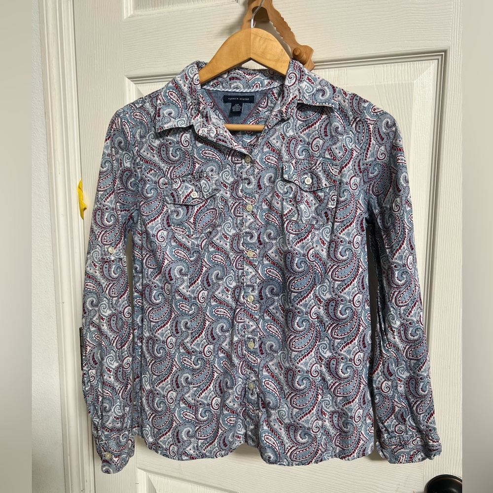 Tommy Hilfiger Paisley Shirt, Western, Country Core, Cowgirl, boho western